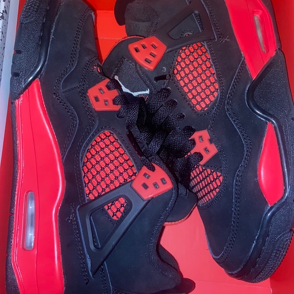 Jordan 4 retros red and black